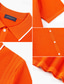 cheap Men&#039;s Printed Polo-Men&#039;s Button Up Polos Golf Shirt Casual Sports Lapel Short Sleeve Fashion Basic Plain Buttons Summer Blue Orange Gray Button Up Polos