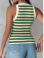 preiswerte Streifen- und geometrisches Tanktop-Damen Camisole-Tanktop Gestreift Täglich Stilvoll Lässig Ärmellos Rundhalsausschnitt Normale Oberteile Täglich Druck Schwarz Weiß Blau Grün Sommer