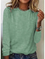 cheap Stripe&amp;Geometric tee-Women&#039;s T Shirt Graphic Striped Elegant Vintage Fashion Long Sleeve Crew Neck Regular Tops Daily Going out Weekend Print Light Green Pink Blue Green Gray Summer Spring