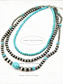 abordables Collier pour femme-Collier multicouches en perles turquoise pour femme – bijoux de style bohème du sud-ouest pour tenues décontractées, fêtes sur la plage et festivals d'été