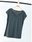 cheap Plain tee-Women&#039;s Blouse Solid Color Stylish Casual Short Sleeve V Neck Regular Tops Daily Black White Pink Red Royal Blue Summer Spring