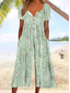 cheap Vacation Jumpsuit-Women&#039;s Normal Jumpsuit Active Floral Short Sleeve Wide Leg Round Neck Pocket Print Vacation Daily Regular Fit White Army Green Blue Summer