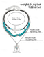 voordelige Dames ketting-Set gelaagde turquoise kralenkettingen voor dames in westernstijl – boho statement sieraden met cactus- en traanvormige bedels, ideaal voor festivals, countryconcerten en vrijetijdskleding