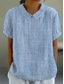 cheap Stripe&amp;Geometric Tops-Women&#039;s Blouse Graphic Geometric Striped Elegant Daily Stylish Short Sleeve Shirt Collar Regular Tops Work Daily Holiday Print Pink Blue Green Gray Summer Spring