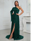 cheap Wedding Guest Dresses-Sparkle Sequin Tassel Wedding Dresses in Color Formal Wedding Dresses A-Line One Shoulder Sleeveless Floor Length Tulle Bridal Gown 2025
