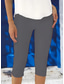 abordables Leggings unis-Femmes Pantalon capri Leggings Vacances Mode Streetwear Capris Taille haute Couleur Unie Impression Chaleur Thermique Doux Respirant Élastique Quotidien Extérieur Vacances Rouge rubis Noir Blanche
