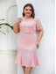 cheap Tea Length-Dress Mother of the Bride Dress Elegant Crew Neck Tea Length Lace Short Sleeve with Solid Color 2025