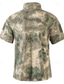 cheap Vacation-Men&#039;s Tactical Polo Outdoor Shirt Outdoor Daily Banded Collar Short Sleeve Fashion Basic Camo / Camouflage Print Summer Regular Fit Green Tactical Polo