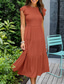 preiswerte Abschlusskleider-Damen Midikleid Weißes Kleid Abschlusskleid Mode Geburtstag Date Teegesellschaft Normale Passform Einfach Ärmellos Rundhalsausschnitt Schwarz Weiß Hellgrün Armeegrün Sommer