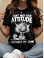cheap Humor&amp;Quotes tee-Women&#039;s T Shirt Graphic Animal Cat Vintage Stylish Classic Short Sleeve Crew Neck Round Neck Regular Tops Daily Weekend Print Black White Summer Spring