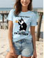 お買い得  ユーモア &amp; 名言Tシャツ-女性用 Tシャツ グラフィック 動物 猫 ヴィンテージ スタイリッシュ クラシック 半袖 クルーネック ラウンドネック レギュラートップス 日常 週末 プリント ブラック ホワイト ピンク ルビーレッド ブルー 夏 春