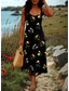 preiswerte Blumenkleider-Damen Maxikleid A Linie Kleid Schulterfreies Kleid Urlaub Lässig Strand Party Normale Passform Blumen Grafik Ärmellos Quadrathals Schwarz Weiß Blau Grün Sommer Frühling