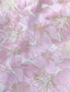 cheap FLORALS-Blue Jacquard Brocade Floral A-Line Evening Gown Dress Formal Wedding Guest Floor Length Long Sleeve V Neck Belt Nylon with Slit Pocket