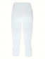 cheap Plain Leggings-Women&#039;s Leggings Basic Casual Casual / Sporty Calf-Length High Waist Plain Comfy Soft Comfortable Stretchy Vacation Yoga Street Black White Summer Slim Fit