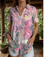 cheap Floral Tops-Women&#039;s Shirt Floral Graphic Bird Vintage Tropical Daily Sleeveless Short Sleeve Shirt Collar Regular Tops Daily Pink Purple Green Summer Spring