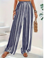 abordables jambe large et taille haute-Femmes Jambe large Chinos Shorts de plage Vacances ancien Mode Longueur complète Taille haute Graphique Géométrique Cordon de serrage Impression Respirant Doux Micro-Élastique Vacances Occasionnel