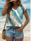 cheap Stripe&amp;Geometric Tank Top-Women&#039;s Camisole Tank Top Graphic Geometric Abstract Vintage Stylish Classic Sleeveless Short Sleeve V Neck Regular Tops Daily Print Red Blue Purple Green Summer Spring