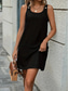 cheap Denim Dresses-Women&#039;s Mini Dress Shift Dress Slip Dress Vacation Casual Outdoor Vacation Daily Regular Fit Plain Sleeveless U Neck Black Blue Green Summer