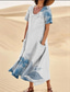 cheap Print Floral Dresses-Women&#039;s Long Dress Maxi Dress Casual Dress Swing Dress Summer Dress Elegant Fashion Romantic Outdoor Party Holiday Regular Fit Flower Short Sleeve Crew Neck Black Blue Green Summer