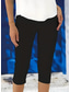 abordables Leggings unis-Femmes Pantalon capri Leggings Vacances Mode Streetwear Capris Taille haute Couleur Unie Impression Chaleur Thermique Doux Respirant Élastique Quotidien Extérieur Vacances Rouge rubis Noir Blanche