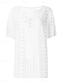 cheap Plain tee-Women&#039;s T Shirt Solid Color Plain Stylish Modern Casual Short Sleeve V Neck Regular Tops Daily Weekend Eyelet Black White Pink Blue Purple Summer