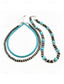 abordables Collier pour femme-Collier multicouches en perles turquoise pour femme – bijoux de style bohème du sud-ouest pour tenues décontractées, fêtes sur la plage et festivals d'été