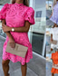 cheap White Lace Dresses-Women&#039;s Mini Dress Cotton Linen Dresses Casual Dress Fashion Outdoor Party Holiday Regular Fit Plain Short Sleeve Turtleneck White Purple Rose Red Summer