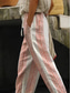 cheap Straight-Leg Pants-Women&#039;s Chinos Vacation Vintage Ethnic Style Full Length High Waist Stripe Lines / Waves Stripe Soft Outdoor Breathable Micro-elastic Formal Outdoor Vacation White Red Green Fall Loose Fit