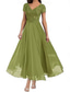 cheap Floor Length-A-Line Mother of the Bride Dress Elegant V Neck Floor Length Polyester Short Sleeve with Solid Color 2025