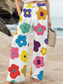 cheap Graphic Pants-Women's Wide Leg Chinos Baggy Pants Beach Shorts Vacation Vintage Fashion Full Length High Waist Floral Graphic Printing Soft Breathable Micro-elastic Casual Daily Outdoor Rainbow Summer Spring Loose