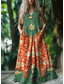 cheap Boho Dress-Women&#039;s Long Dress Maxi Dress Casual Dress Swing Dress Summer Dress Boho Dress Vintage Vacation Daily Holiday Regular Fit Floral Sleeveless V Neck Pink Green Summer