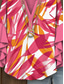 cheap Women&#039;s Floral Tops-Women&#039;s Blouse Layered Ruffle Sleeve Tops Graphic Leaf Abstract Bohemia Vintage Daily 3/4 Length Sleeve V Neck Regular Tops Daily Holiday Vacation Wear Print Yellow Red Blue Purple Green Summer