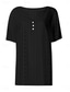 cheap Plain tee-Women&#039;s T Shirt Solid Color Plain Stylish Modern Casual Short Sleeve V Neck Regular Tops Daily Weekend Eyelet Black White Pink Blue Purple Summer