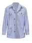 cheap Men&#039;s Jackets &amp; Coats-Men&#039;s Lightweight Jacket Summer Jacket Shirt Jacket Transition Jacket Vacation Daily Pocket Summer Spring Stripes Fashion Classic Lapel Regular Pink Blue Green Khaki Jacket
