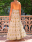 cheap Elegant Floral Dresses-Women&#039;s Long Dress Maxi Dress Cotton Linen Dresses Casual Dress Fashion Outdoor Party Holiday Regular Fit Flower Short Sleeve Halter Neck Beige Summer