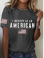 cheap Independence Day Top-Women&#039;s Patriotic  T Shirt Graphic Flag Vintage Stylish Classic Short Sleeve Crew Neck Regular Tops Daily Weekend Print Black White Gray Summer