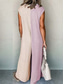 cheap Casual Jumpsuits-Women&#039;s Normal Jumpsuit Active Color Block Short Sleeve Round Neck Buttons Pocket Vacation Daily Regular Fit Pink Blue Purple Summer