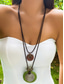abordables Collar de mujer-Collar con colgante de madera en capas estilo bohemio para mujer: cuentas de aleación natural hechas a mano, diseño étnico en espiral, joyería ligera y llamativa para atuendos casuales, fiestas de verano y vacaciones en la playa.