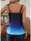 cheap Art&amp;Design Tank Top-Women&#039;s Tank Top Ombre Color Gradient Stylish Sleeveless Crew Neck Scoop Neck Regular Tops Daily Cut Out Wine Blue Summer Spring