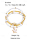 abordables Collar de mujer-Conjunto de collar y pulsera tobillera en capas estilo playa para mujer con dijes de estrellas de mar y conchas, diseño de cuentas doradas y blancas, adecuado para vacaciones de verano, estilo casual y bohemio.