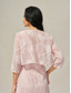 cheap Women&#039;s Dressy Tops-Women&#039;s Shrugs Solid Color Elegant Stylish Basic 3/4 Length Sleeve Crew Neck Asymmetrical Square Neck Crop Tops Wedding Guest Beach Wedding Pink Summer Spring Fall