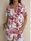 cheap Floral Tops-Women&#039;s Shirt Floral Graphic Vintage Tropical Daily Sleeveless Short Sleeve Shirt Collar Regular Tops Daily Yellow Red Blue Purple Green Summer Spring
