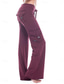 cheap Pants-Women&#039;s Chinos Casual Casual / Sporty Full Length Mid Waist Plain Pocket Comfy Soft Comfortable Micro-elastic Yoga Wine Black White Blue Summer Spring Regular Fit