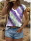 cheap Stripe&amp;Geometric Tank Top-Women&#039;s Camisole Tank Top Graphic Geometric Abstract Vintage Stylish Classic Sleeveless Short Sleeve V Neck Regular Tops Daily Print Red Blue Purple Green Summer Spring