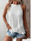 ieftine Top simplu-Pentru femei Camisole Tank Top Simplu Elegant Casual Fără manșon Stil Nautic Topuri obișnuite Zilnic Concediu Capsă Negru Alb Roz Îmbujorat Vară Primăvară