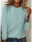 cheap Stripe&amp;Geometric tee-Women&#039;s T Shirt Graphic Striped Elegant Vintage Fashion Long Sleeve Crew Neck Regular Tops Daily Going out Weekend Print Light Green Pink Blue Green Gray Summer Spring