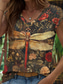 cheap Animals Tank Top-Women&#039;s Animals Camisole Tank Top Vintage Tropical Stylish Sleeveless Short Sleeve V Neck Regular Tops Daily Print Yellow Red Blue Purple Green Summer Spring