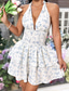 cheap Casual Floral Dresses-Women&#039;s Mini Dress Casual Dress Floral Dress Fashion Outdoor Party Holiday Regular Fit Flower Sleeveless V Neck Pink Blue Purple Summer