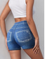 baratos Impressão 3D Azul-Calças Leggings Femininas Shorts Impressão 3D Chinos Férias Vintage Moda de Rua Curto Cintura Alta Impressão Lisa Confortável Macia Elástica Externo Férias Rua Azul Marinho Azul Real Azul Verão
