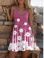 cheap Floral Dress-Women&#039;s Mini Dress A Line Dress Summer Dress Slip Dress Vacation Casual Daily Regular Fit Floral Graphic Sleeveless V Neck Black Pink Blue Green Summer